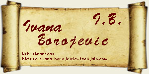 Ivana Borojević vizit kartica